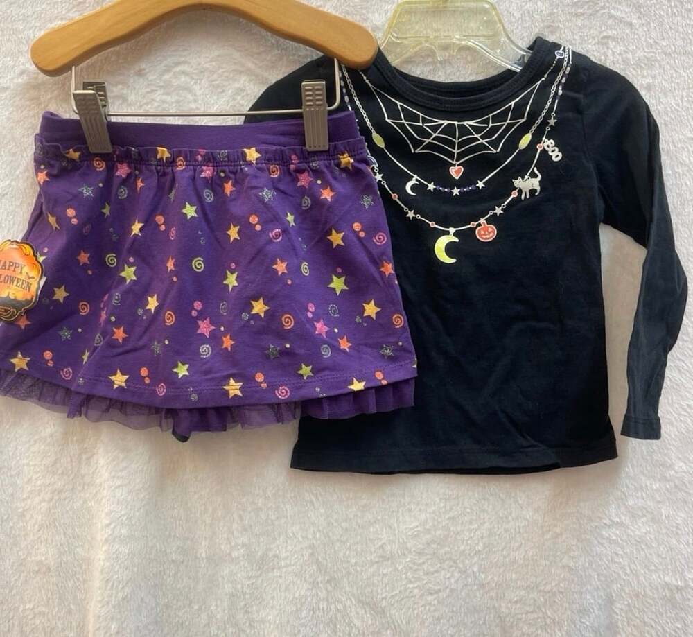 Baby Girls 24m 24 Months Halloween Skirt Shirt Clothing Outfit Carters Set